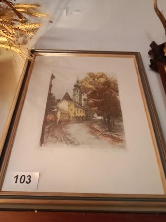 Wandbild : Grinzinger Ansicht 54x42 cm Wandbild : Grinzinger Ansicht 54x42 cm