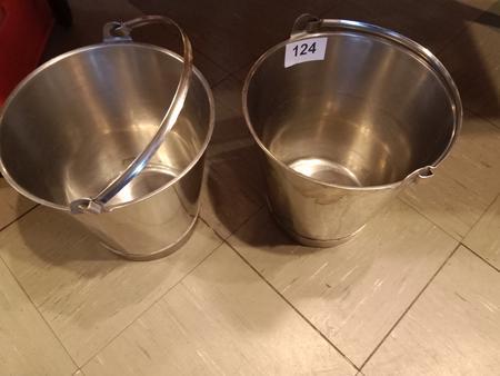 2 Stück Küchenkübel Niro jeweils 10 L Inhalt 2 Stück Küchenkübel Niro jeweils 10 L Inhalt