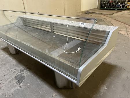 Verkaufspult in Edelstahl mit Granitplatte, Blanco Saigon 300, ca 350x117x118cm Verkaufspult in Edelstahl mit Granitplatte, Blanco Saigon 300, ca 350x117x118cm