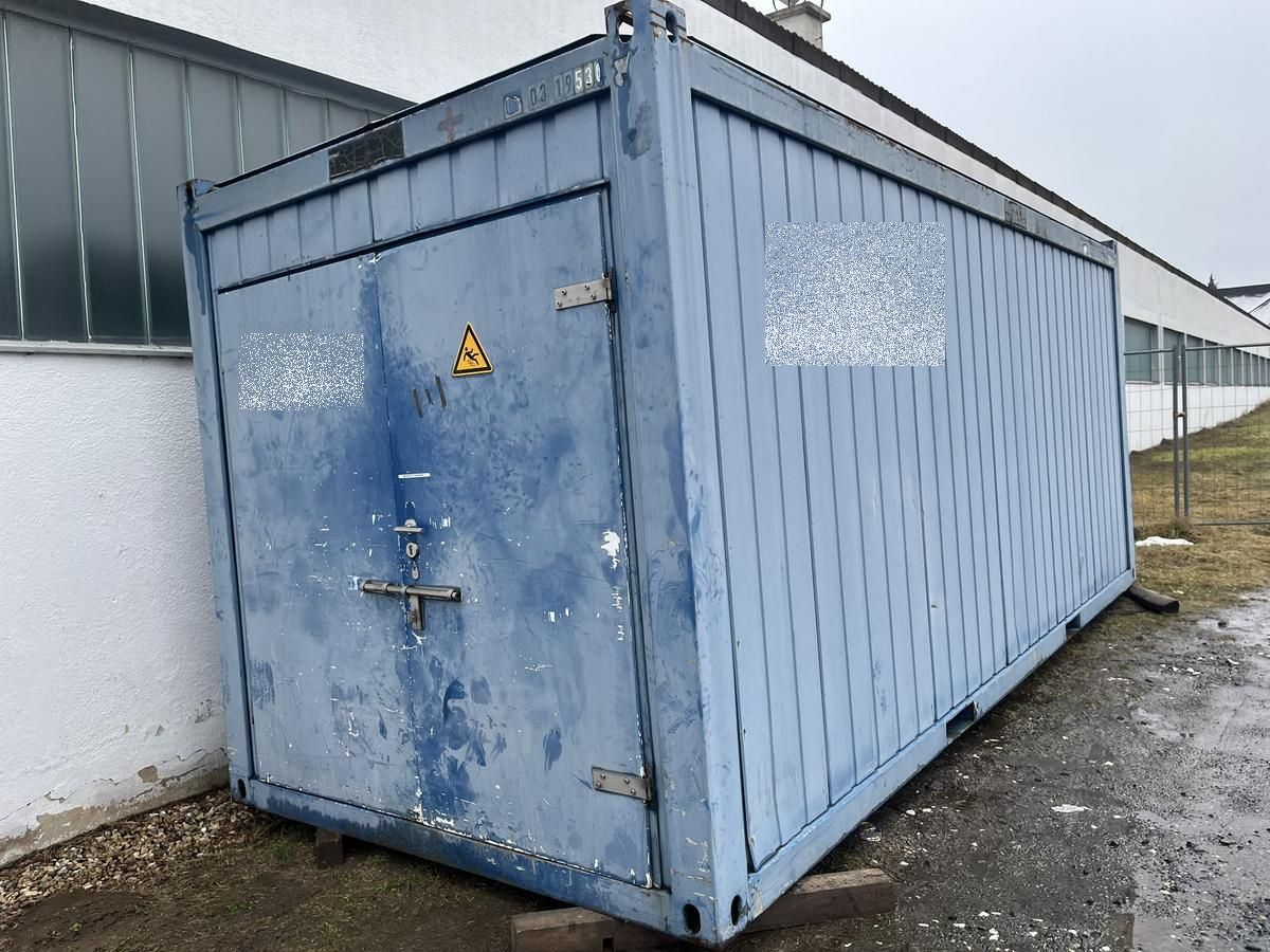 Containex B&uuml;ro-Lagercontainer mit Doppelt&uuml;re, Fenster stirnseitig, Elektroinstallation, Alu Riffelblech Boden, 6055x2435x2590mm, isoliert?d=2026-01-30 22:06:17