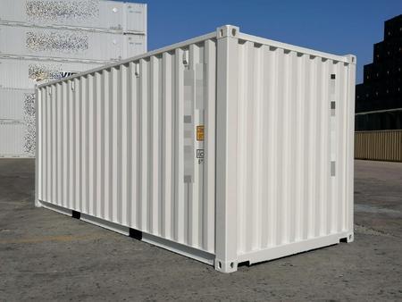 20 Fu� ISO See- und Lagercontainer, RAL9010 reinwei�, Containernummer ICOU612508-7