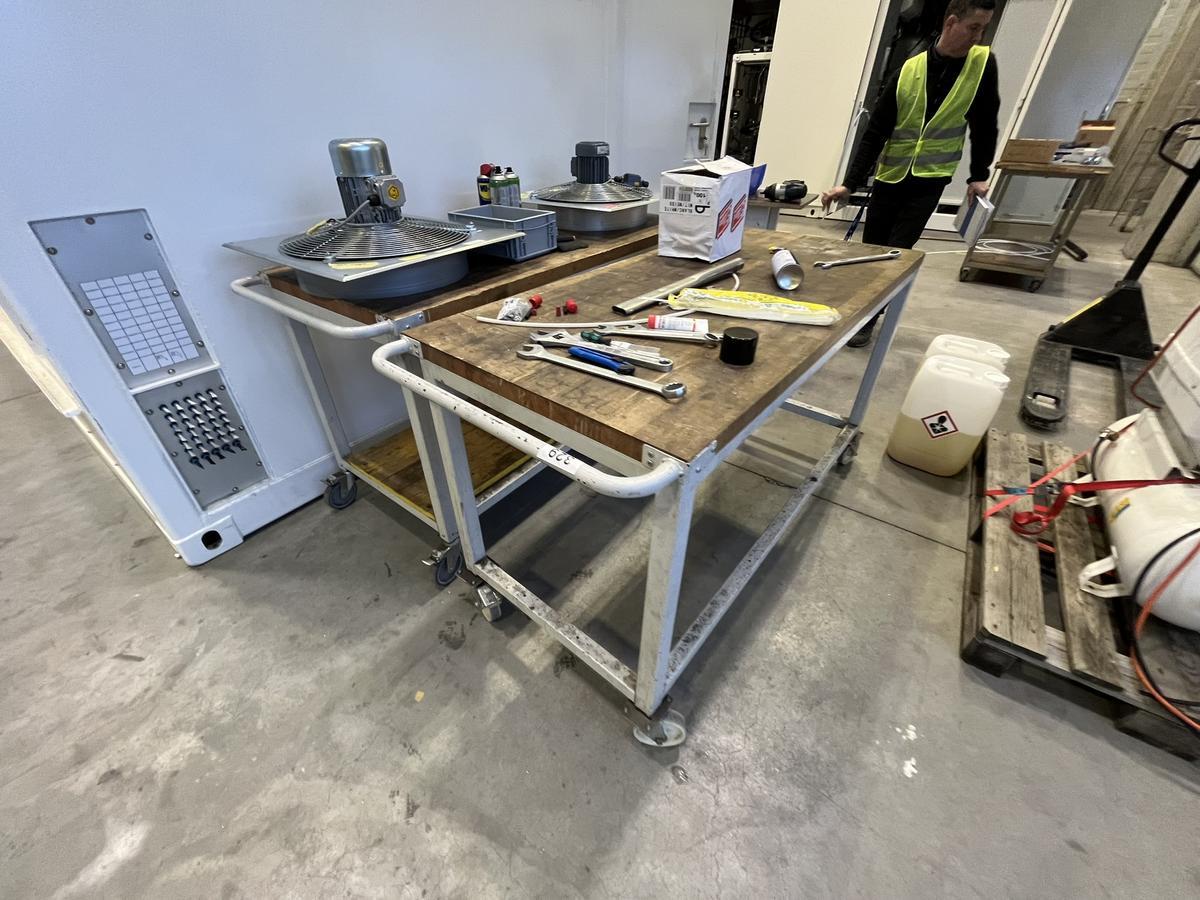 Werktisch mit Massivholzplatte mobil ca. 160/70 cm?d=2026-02-04 03:01:19