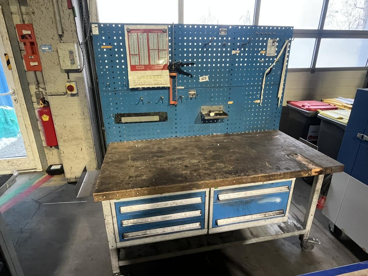 BOTT Werkbank mobil ca. 150/70/170 cm mit 5 Laden