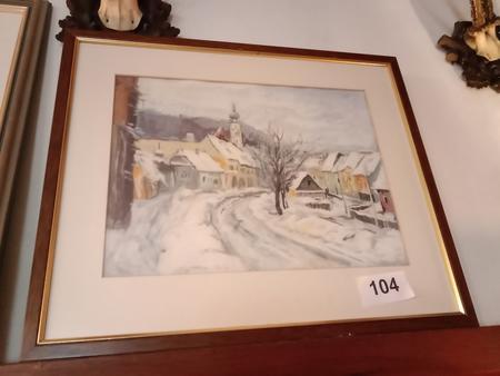 Wandbild: Grinzinger Winter 54x45 cm