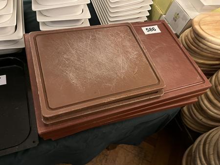 6 Stk. Kunststoff Schneidbretter 1/1 , 2 x 1/2