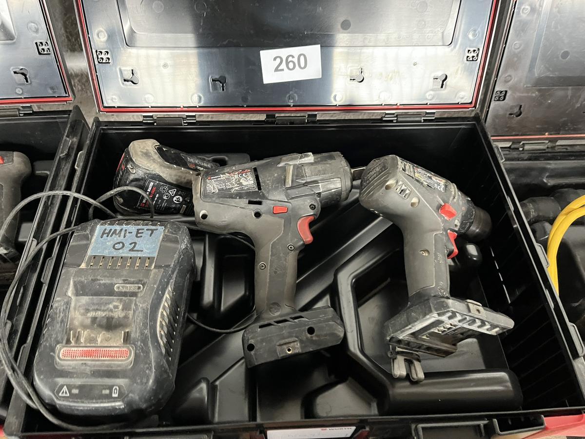 W&Uuml;RTH Akkuset bestehend aus 1 Schlagschrauber, 1 E Schrauber, 1 x Akku und 1 Ladeger&auml;t