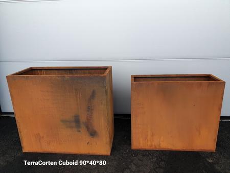 Terra Corten Cortenstahl Pflanzengef�� Cuboid 90x40x80cm