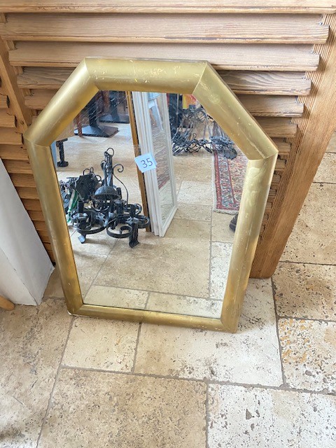 vergoldeter Holzspiegel 49 x 73