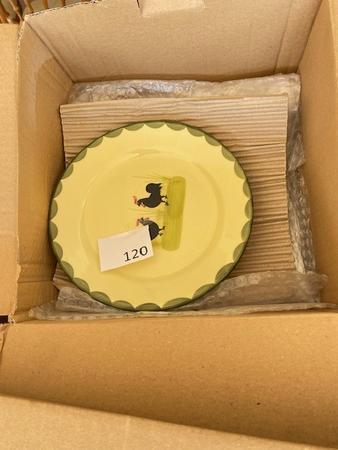 Kermaik set Zeller gelb 4 Tassen Untertassen, Milchkanne