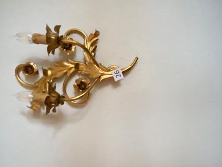 Wandleuchten vergoldet mit Blattgold