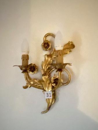 Wandleuchten vergoldet mit Blattgold