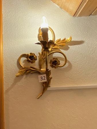 Wandleuchten vergoldet mit Blattgold