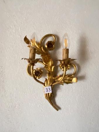 Wandleuchten vergoldet mit Blattgold
