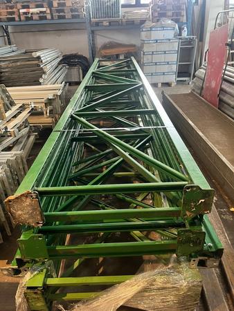 ca. 10.8 Laufmeter Regalanlage, Schwerlastregalsteher 4 Mal 450x80cm und 2 Mal 450x100cm, 5 Felder, 30 Balken, 800kg Nutzlast pro Palette ca. 10.8 Laufmeter Regalanlage, Schwerlastregalsteher 4 Mal 450x80cm und 2 Mal 450x100cm, 5 Felder, 30 Balken, 800kg Nutzlast pro Palette
