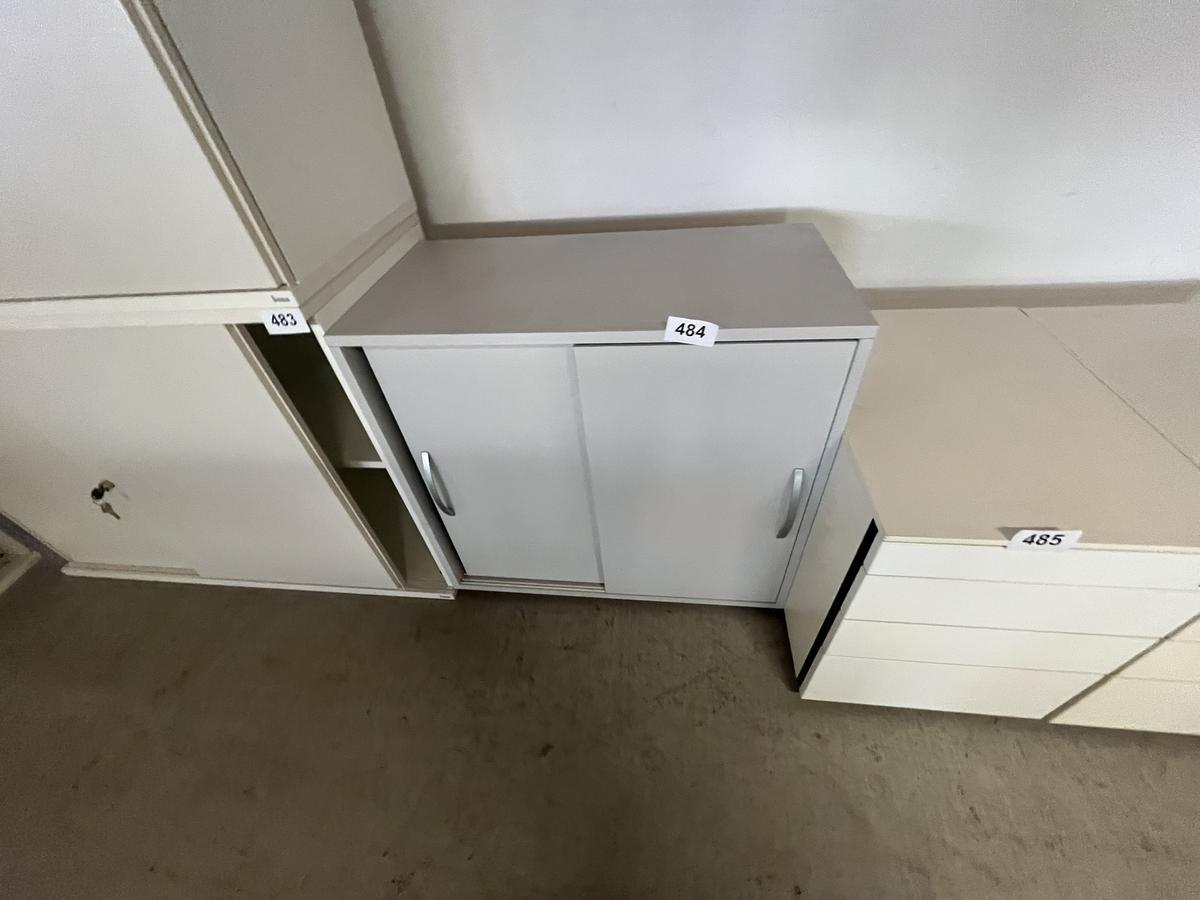 Aktenschrank in grau ca. 80/83 cm 2 Ordnerh&ouml;hen