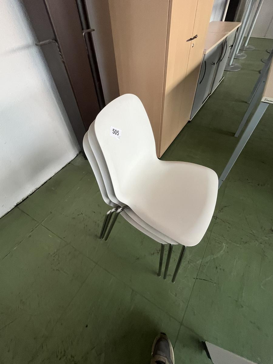 3 St&uuml;ck Kunststoff Stapelst&uuml;hle wei&szlig;