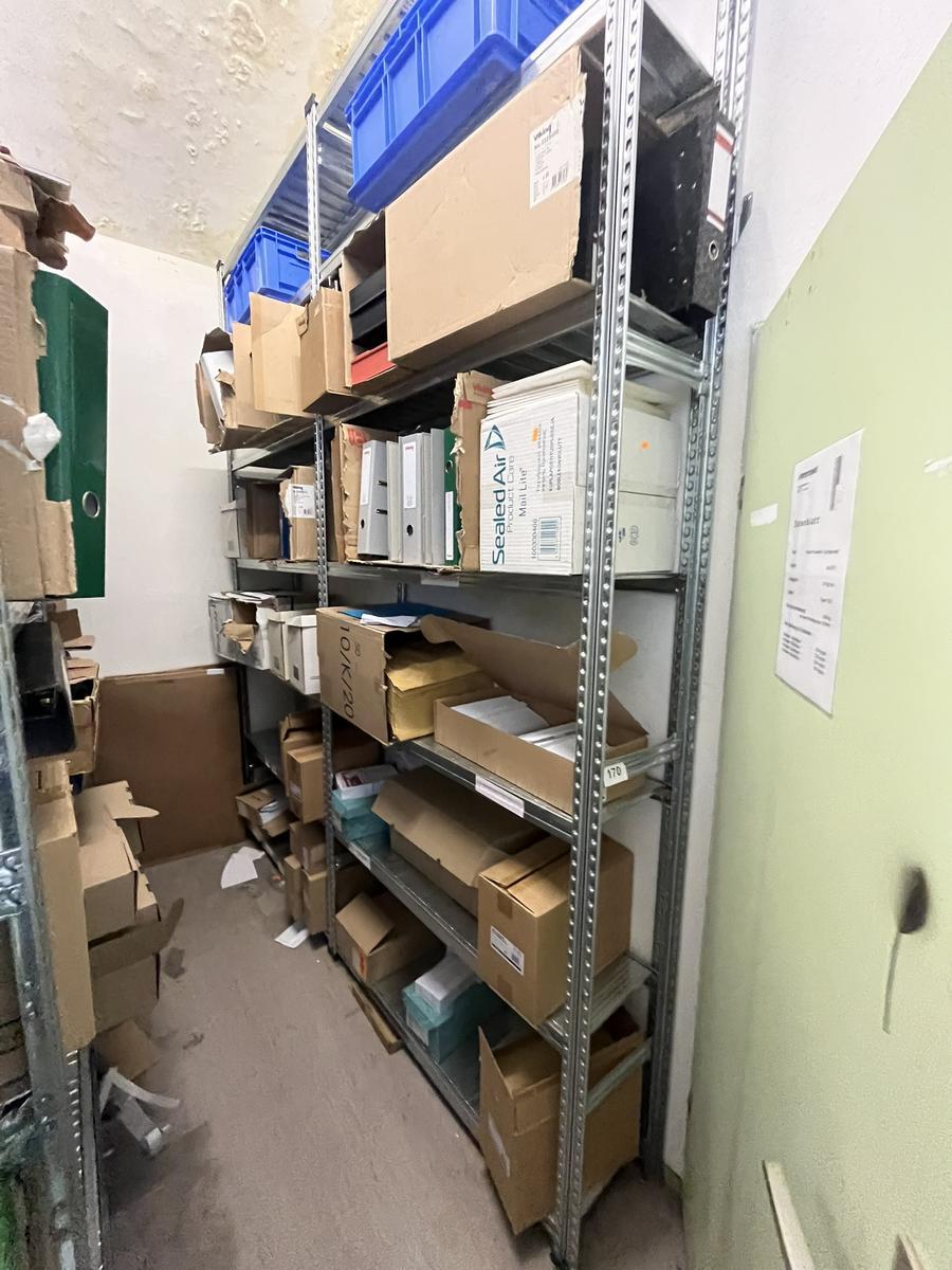 6.4 Laufmeter Steckregalanlage, 33cm tief, 300cm hoch, Fabr. Interprojekt, Fachbodenlast ca. 200kg?d=2026-03-09 22:30:51
