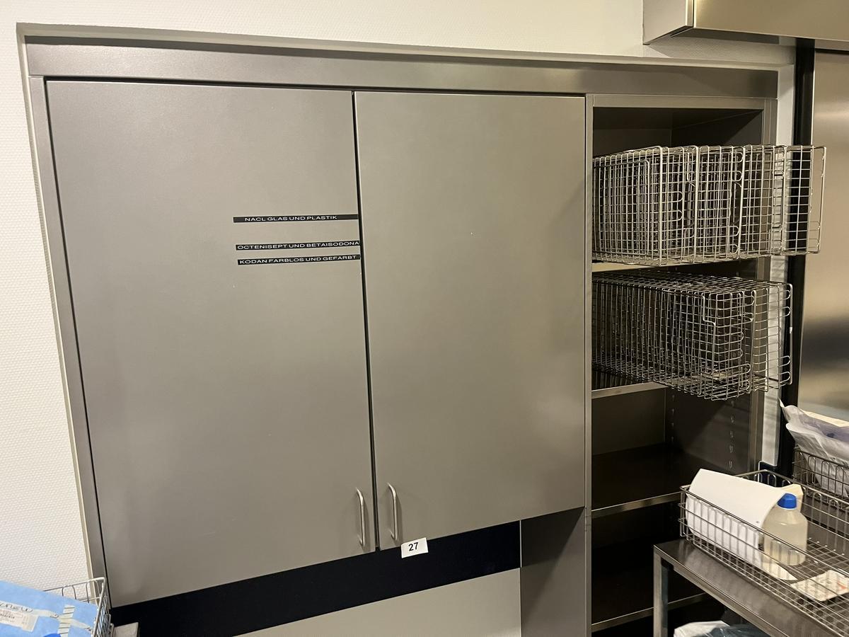 Edelstahl Schrank, mit offenem Regal, 185x200x40cm?d=2026-03-09 21:14:01