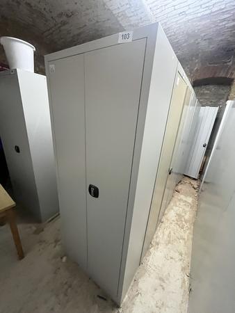 Metallschrank mit Doppelt�re, Breite 80cm, H�he 195cm, Tiefe 40cm