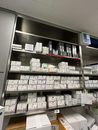 Edelstahlregal, offen, 120x40x145cm