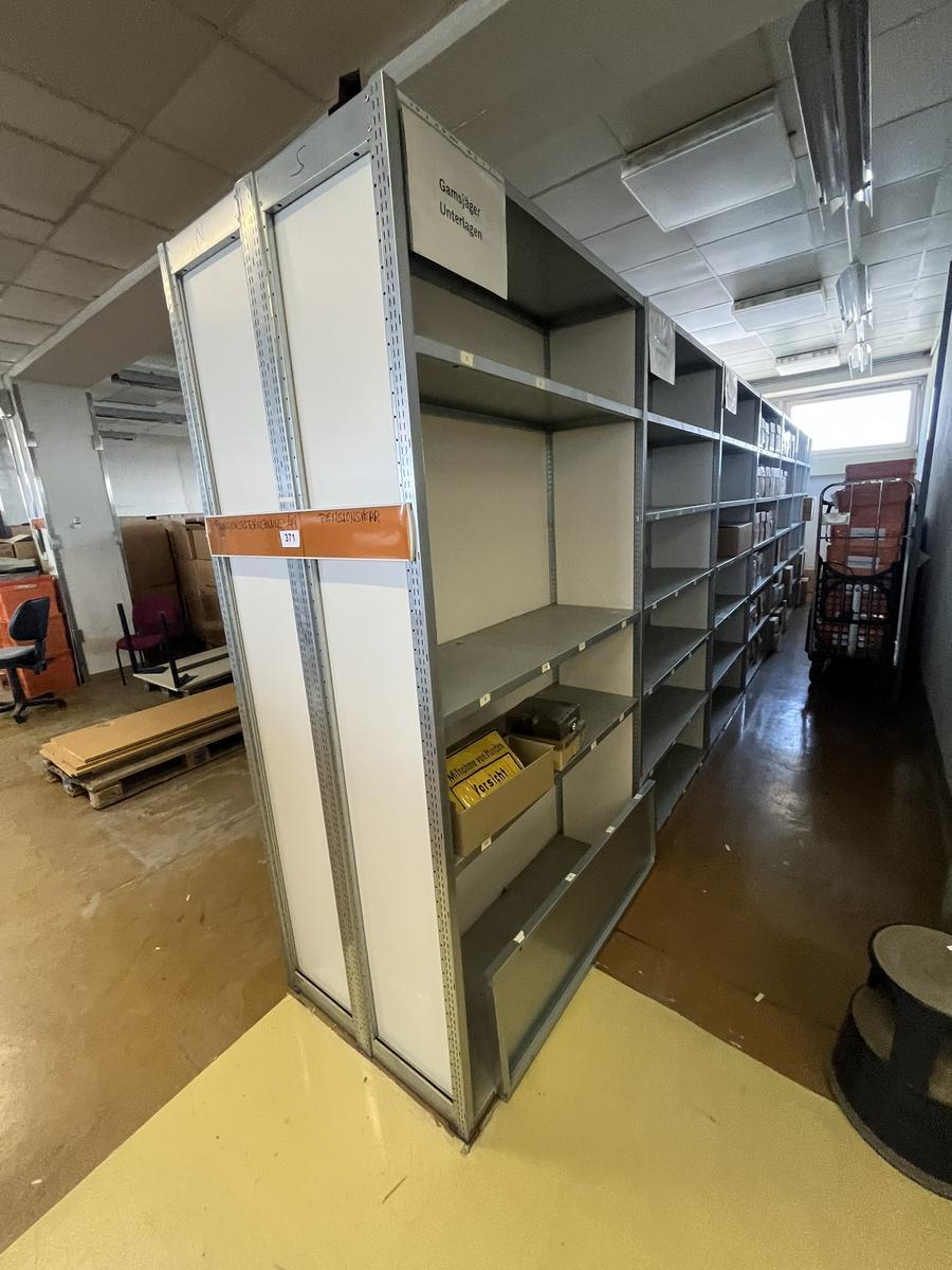 8.4 Laufmeter Doppelregale 40/40 breit, 225 cm hoch 6 Fachebene?d=2026-03-10 22:32:26