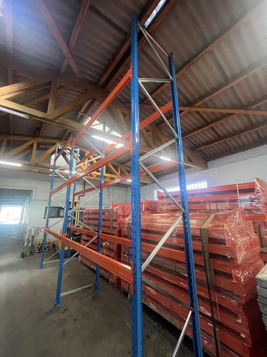 24.30 Laufmeter Schwerlast-Palettenregal H&ouml;he:5025 mm Tiefe:1000 mm