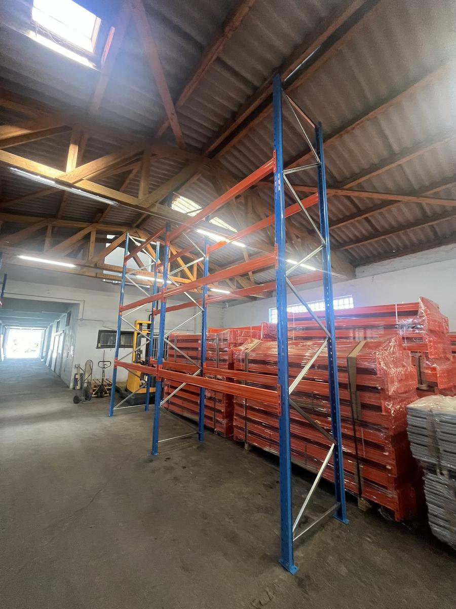 24.30 Laufmeter Schwerlast-Palettenregal H&ouml;he:4050 mm Tiefe:1000 mm