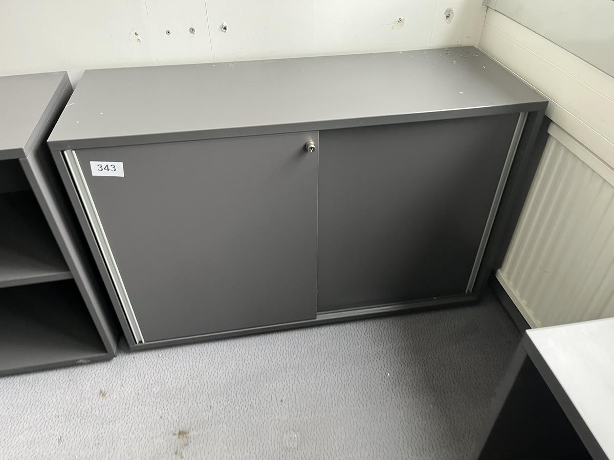 HALI Aktenschrank mit Schiebet&uuml;ren 120x80 cm 2 Ordnerh&ouml;hen