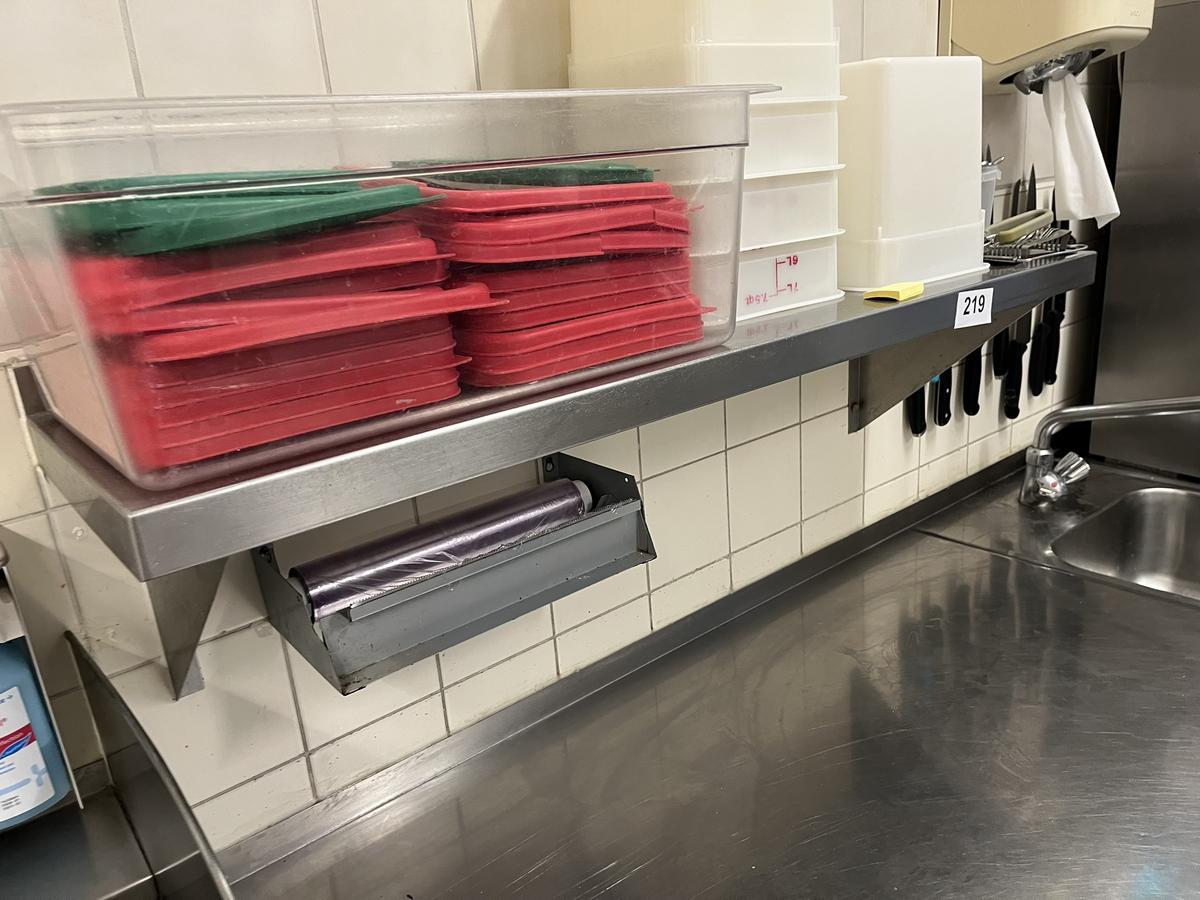 1 St&uuml;ck Edelstahl Ablageregal ca. 110/30 cm