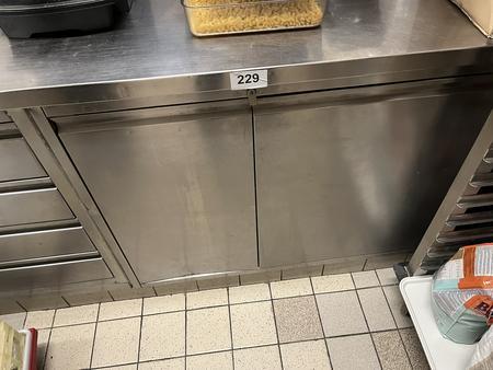 Edelstahl Arbeitsmodul inklusive Sp�lbecken mit Unterbauschrank 240/70/90 cm