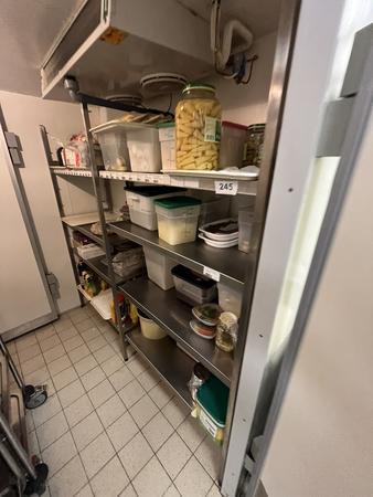 Edelstahl - K�hlhausregal, ca. 4.5 Laufmeter