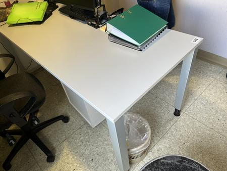 Schreibtischmodul ca. 180/80 cm mit Rollcontainer