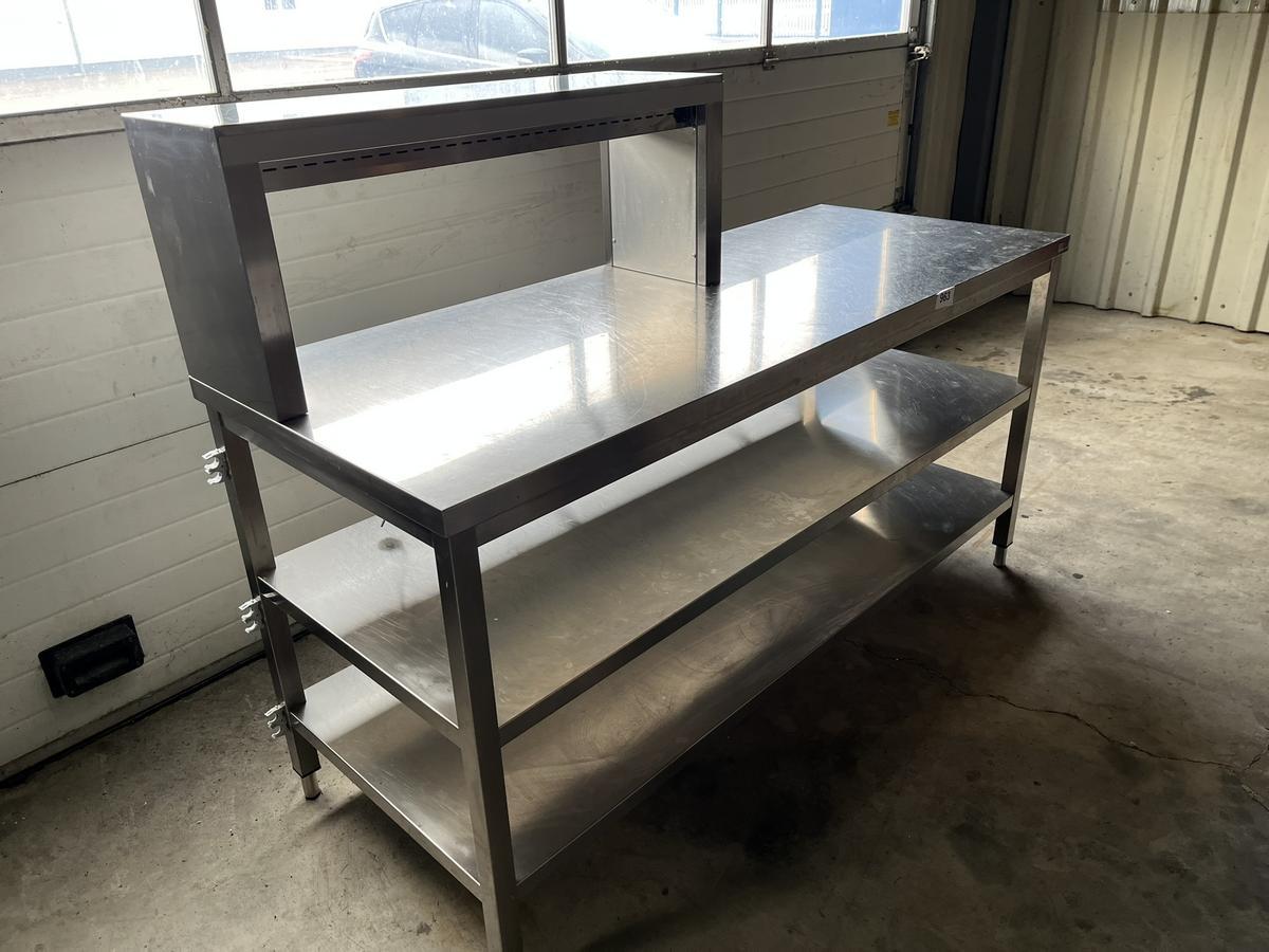 Edelstahlarbeitstisch mit W&auml;rmebr&uuml;cke ca. 180/70/130 cm?d=2026-03-30 00:39:52