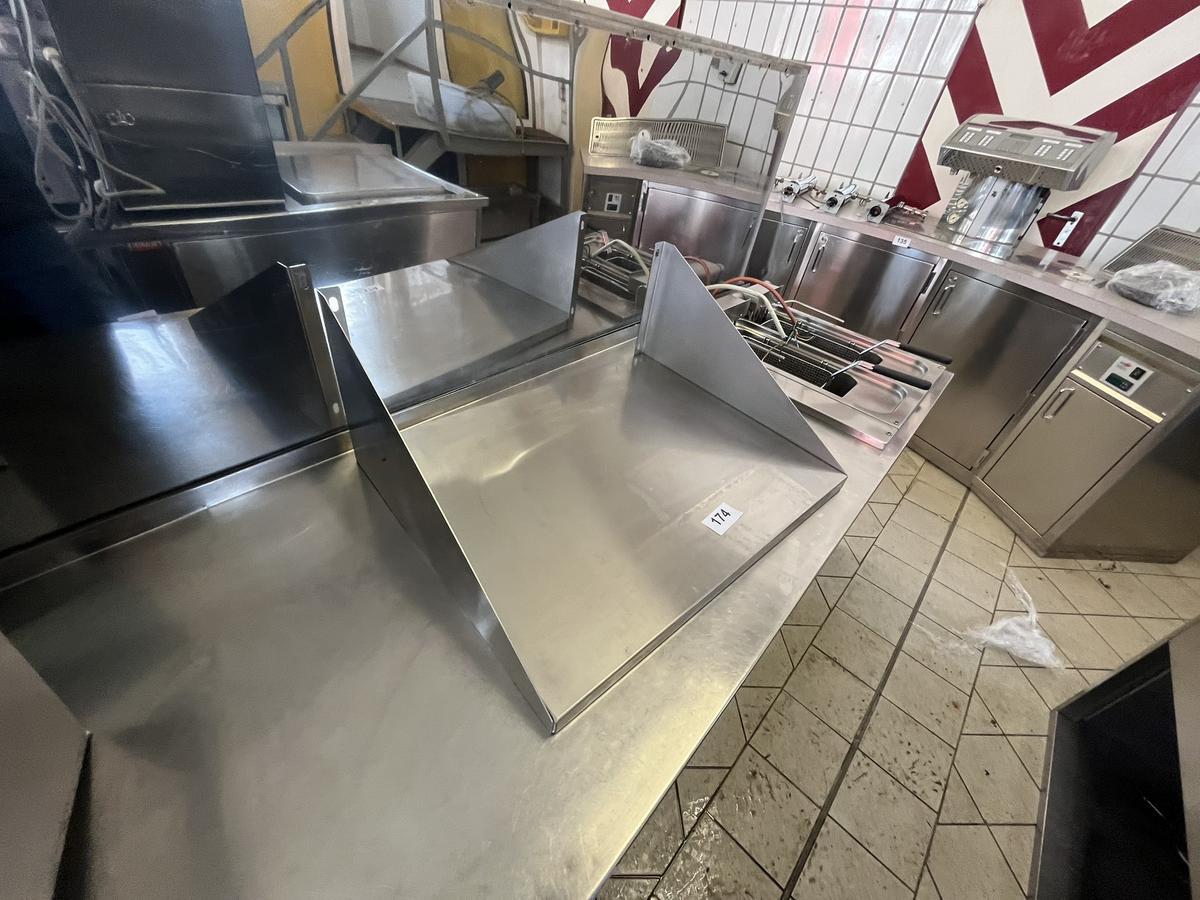 Edelstahl Wandregal f&uuml;r Mikrowelle 70x30x54cm