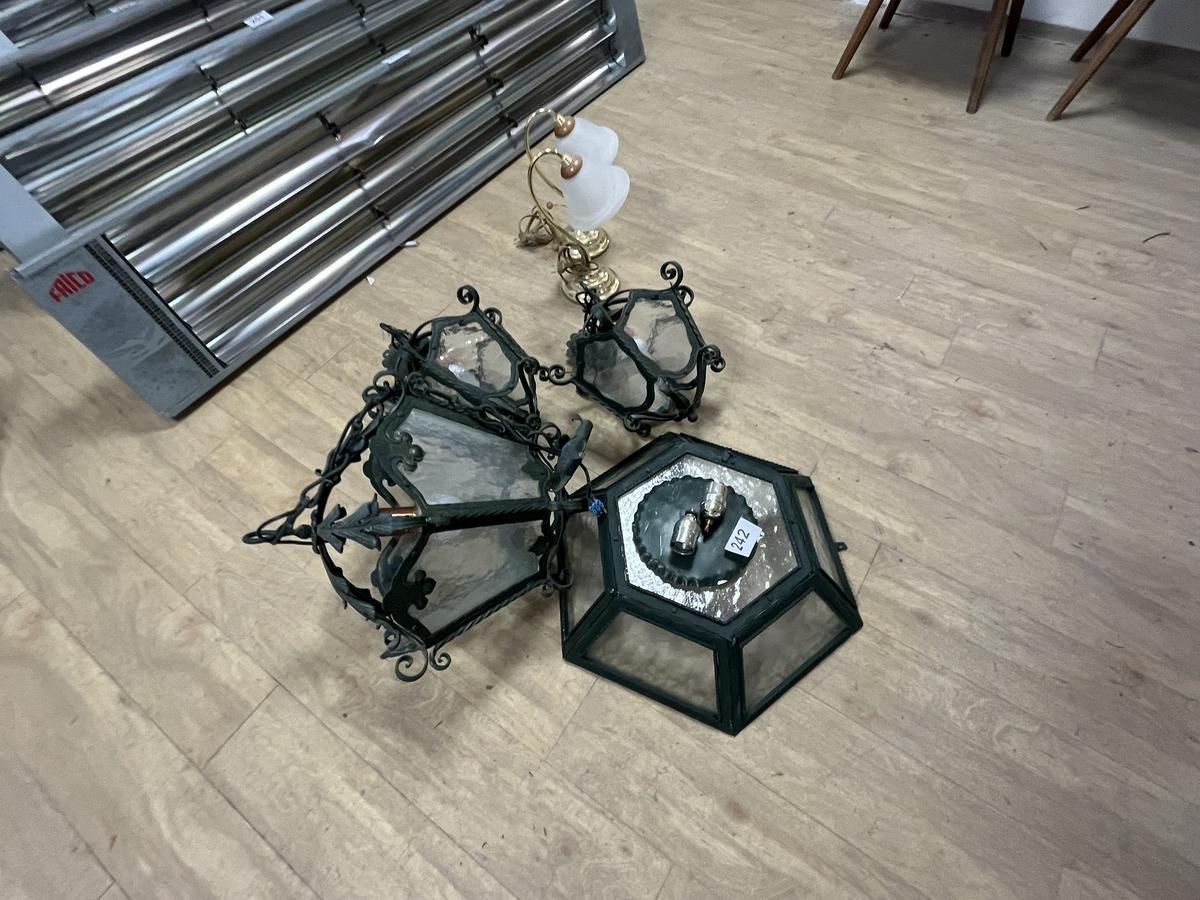 4 Stk. Decken- H&auml;ngeleuchten