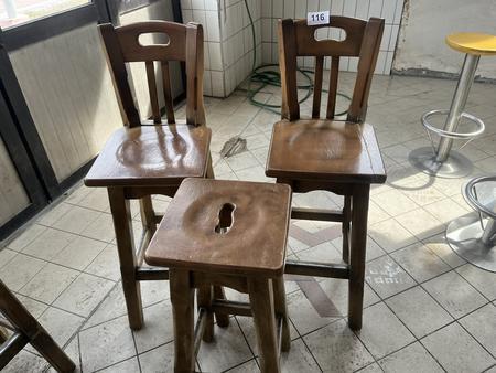 3er Barhocker-Set, 2 Stk. mit Lehne, 1 Stk. ohne Lehne 3er Barhocker-Set, 2 Stk. mit Lehne, 1 Stk. ohne Lehne