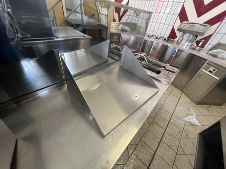 Edelstahl Wandregal für Mikrowelle 70x30x54cm Edelstahl Wandregal für Mikrowelle 70x30x54cm