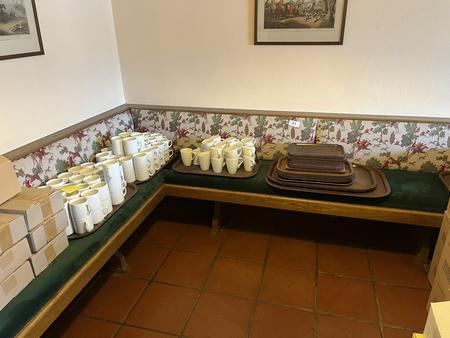 Sitzb�nke G-Form, ca. 195 x 650 x 430 x 180