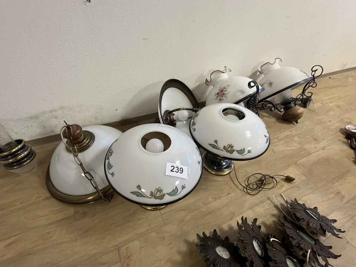 6 Stk. Wand- und Deckenleuchten, rustikal