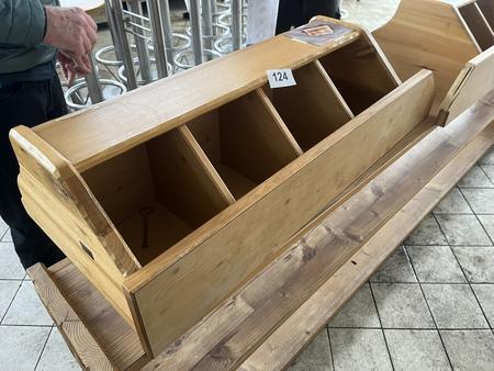 Besteckregal für Wandmontage, mit 4 Fächern, 110x30x50cm Besteckregal für Wandmontage, mit 4 Fächern, 110x30x50cm