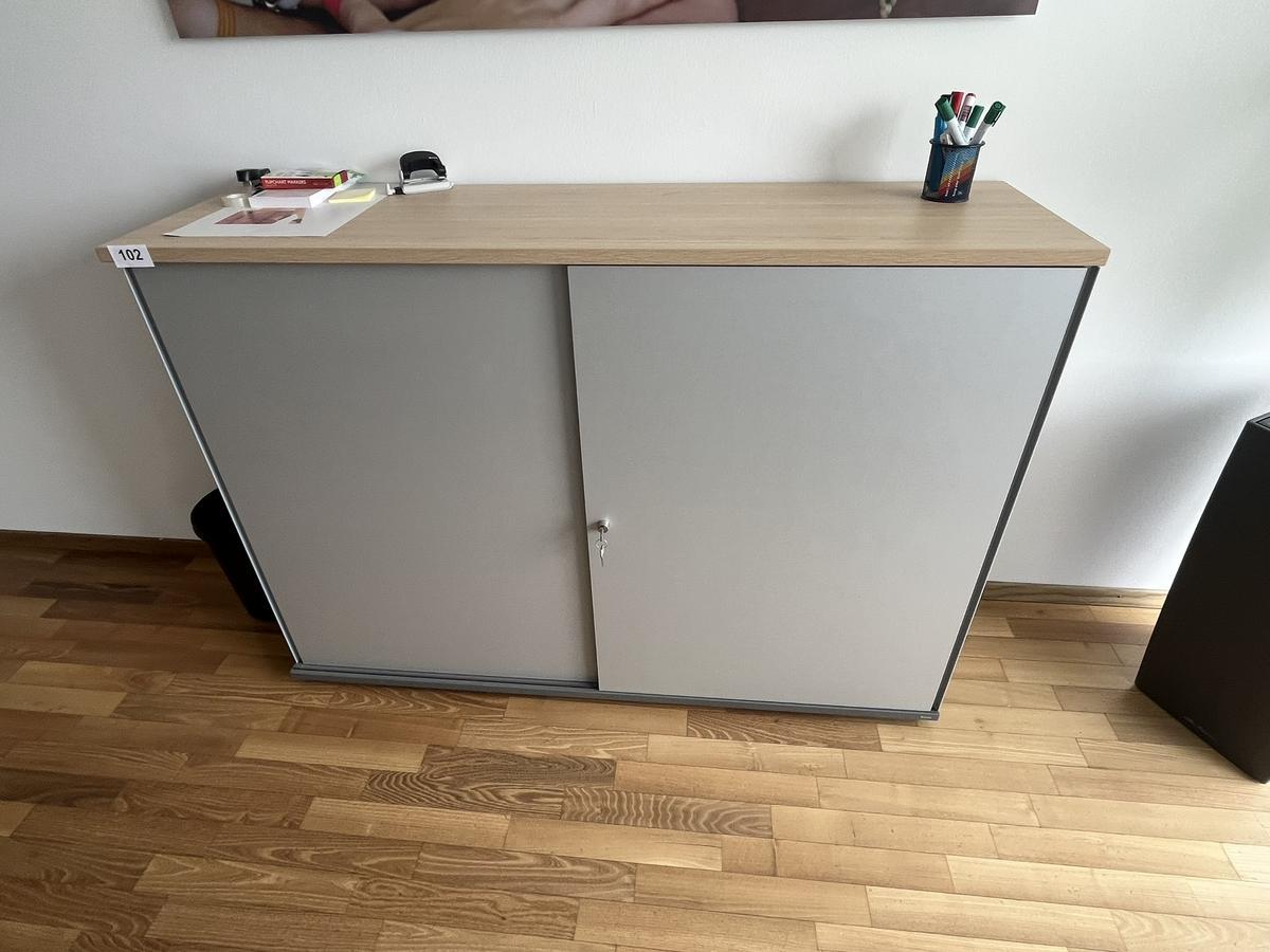 Aktenschrank BENE 160x110 cm 3 Ordnerh&ouml;hen mit Schiebet&uuml;ren