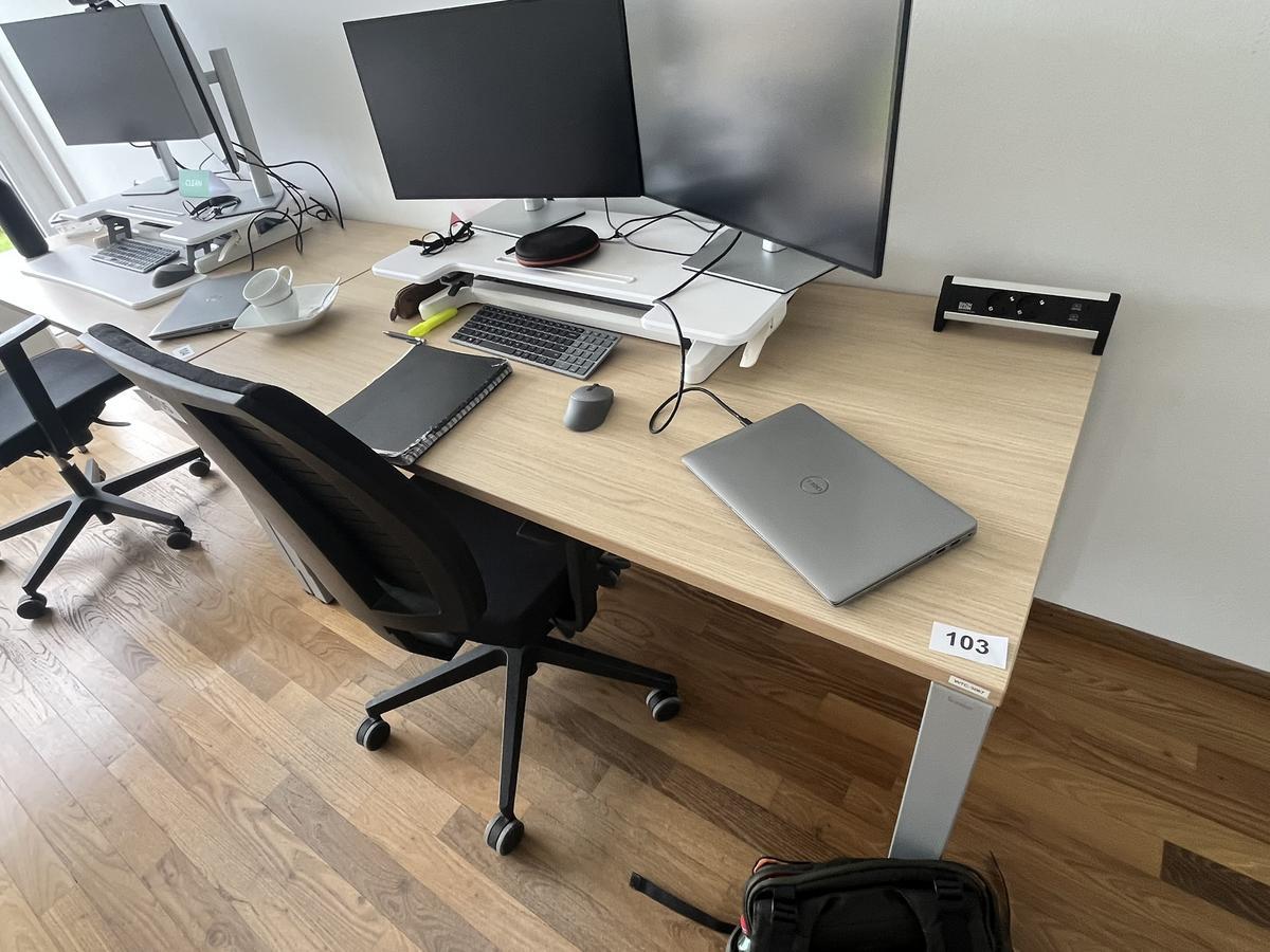 BENE Schreibtisch ohne R&uuml;ckwand 160 x 80 cm