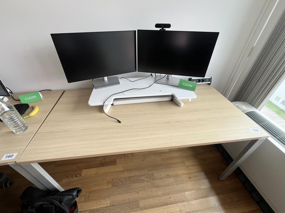 BENE Schreibtisch mit R&uuml;ckwand 160 x 80 cm