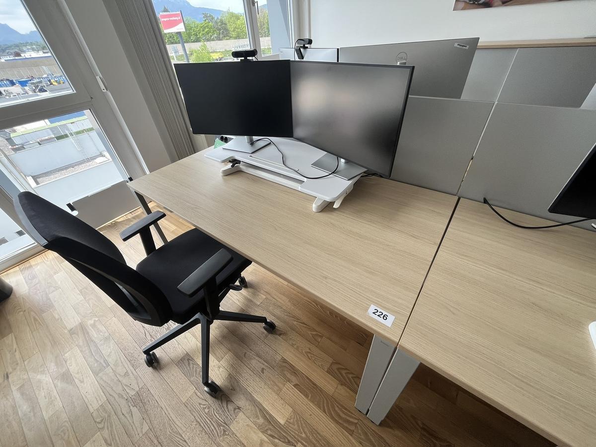 BENE Schreibtisch mit R&uuml;ckwand 160 x 80 cm