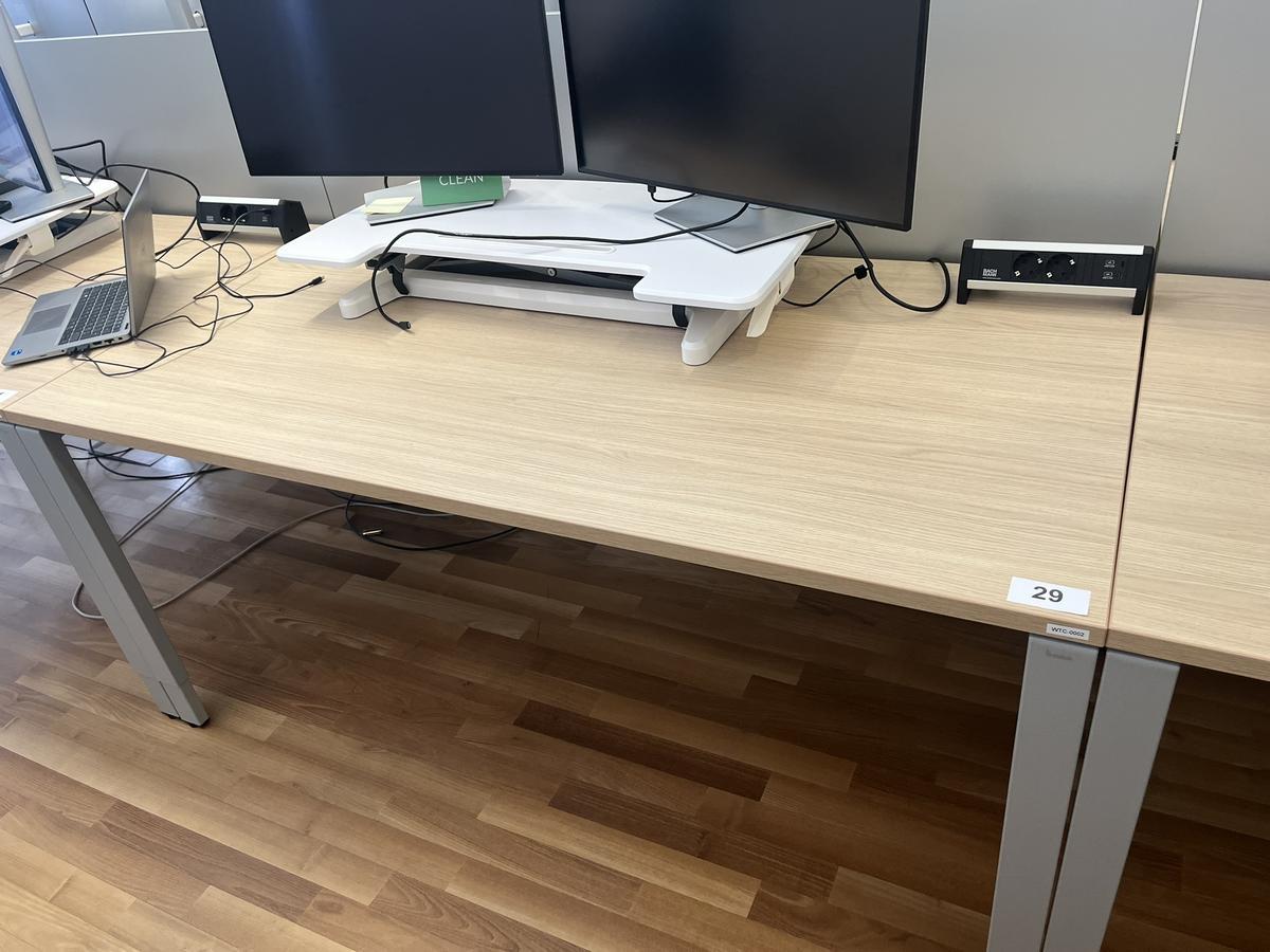 BENE Schreibtisch mit R&uuml;ckwand 160 x 80 cm