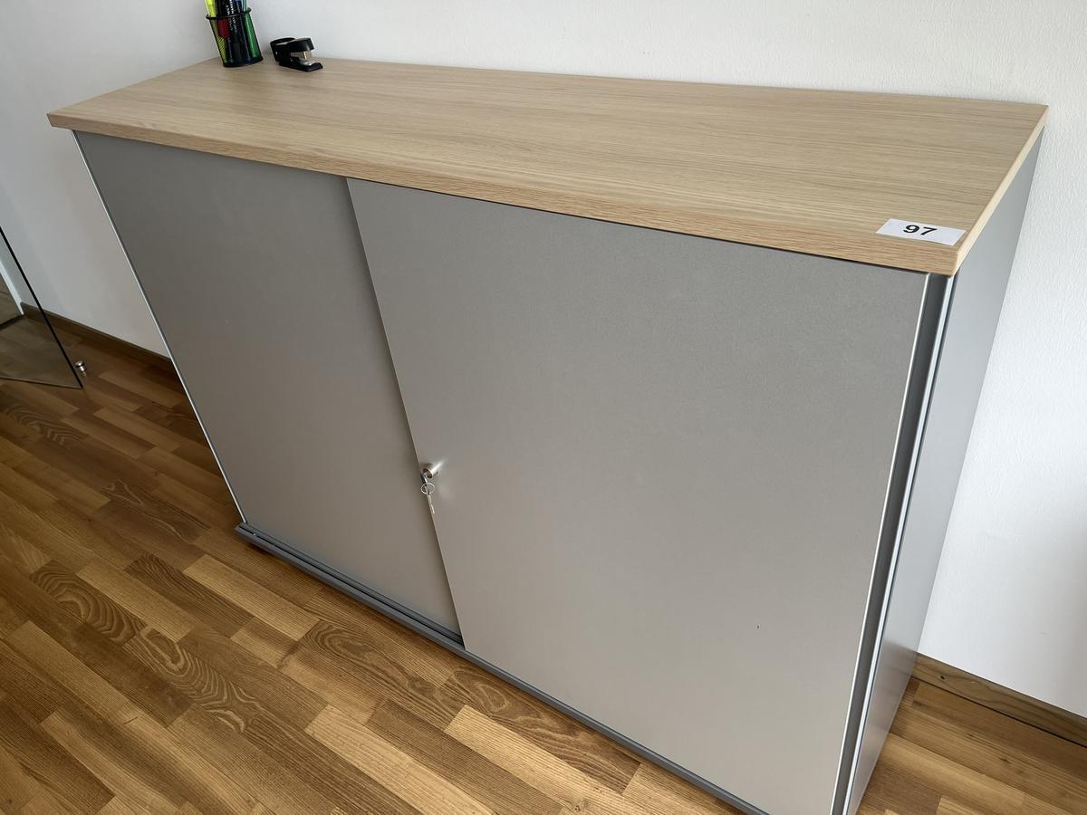 Aktenschrank BENE 160x110 cm 3 Ordnerh&ouml;hen mit Schiebet&uuml;ren