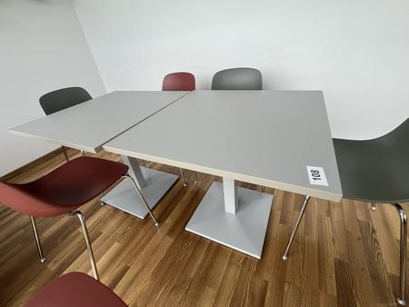 2 St�ck Sozialraumtische 80x80 cm plus 6 St�ck St�hle Infinity