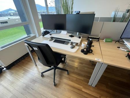 BENE Schreibtisch mit R�ckwand 160 x 80 cm