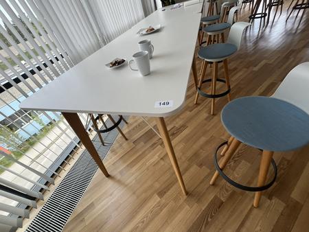 BENE Hochtisch mit 80/100/107 cm mit 4 BENE Hockern drehbar