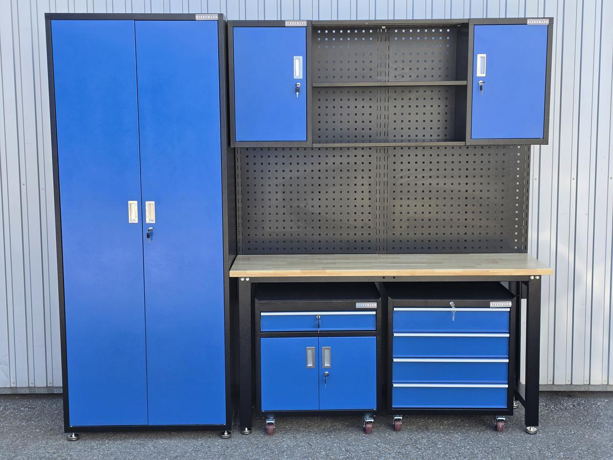 Werkstattschrank schwarz-blau